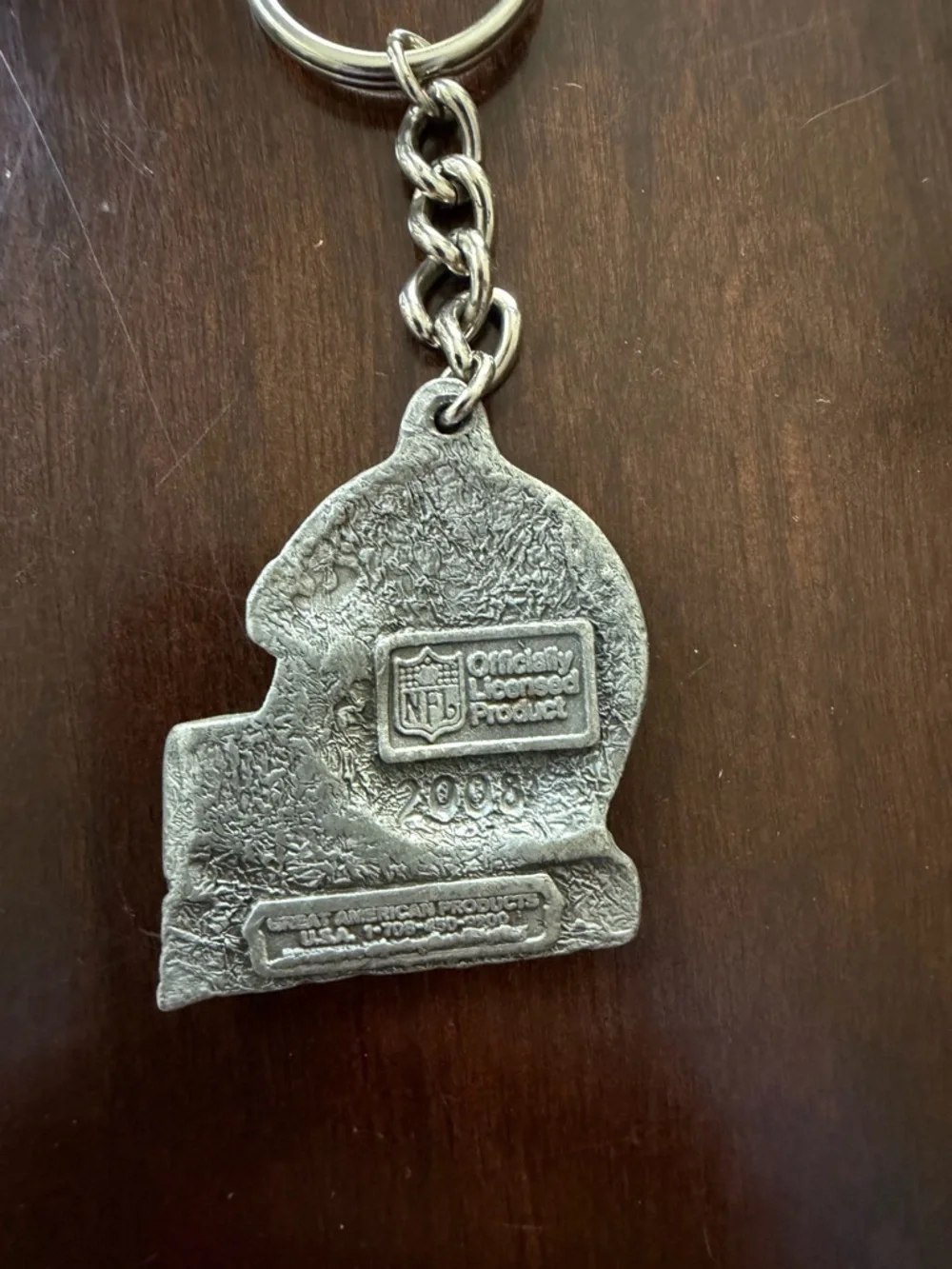 Vintage NFL Dallas Cowboys Silver and Blue Helmet Keychain